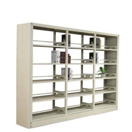 Book Shelf Rack Livre Steel Iron 4 étagère Double côté en acier Bibliothèque Bibliothèques de la bibliothèque de la bibliothèque