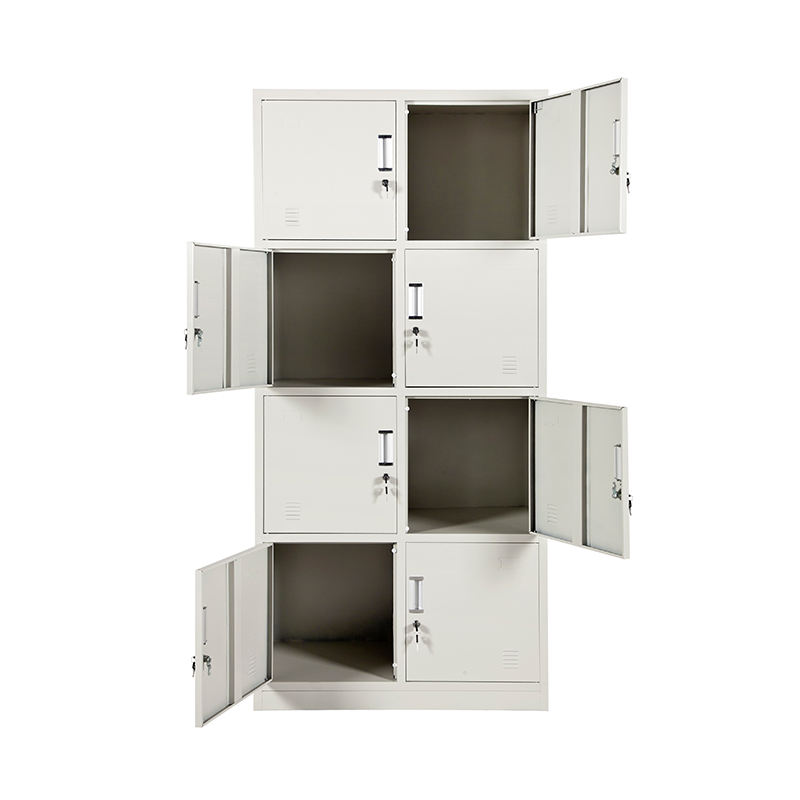 Meubles de bureau 8 portes en métal.