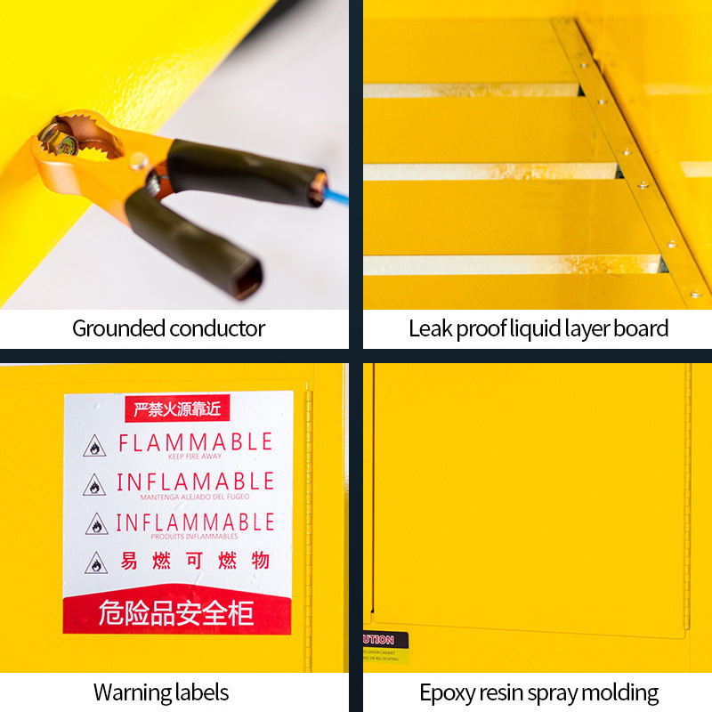 Armoire de rangement d'acide inflammable ignifuge pour la chimie chimique Corrosive Liquid Storage Cabinet
