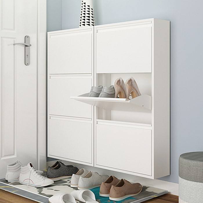 Armoire en métal style à chaussures à chaussures armoire à chaussures de luxe avec étagères scarpiera