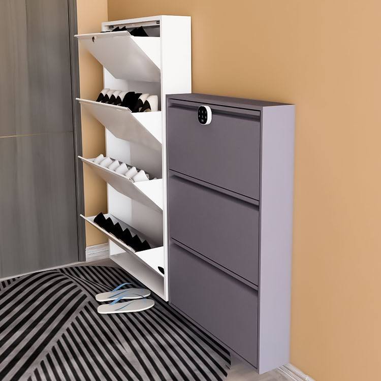 Armoire en métal style à chaussures à chaussures armoire à chaussures de luxe avec étagères scarpiera