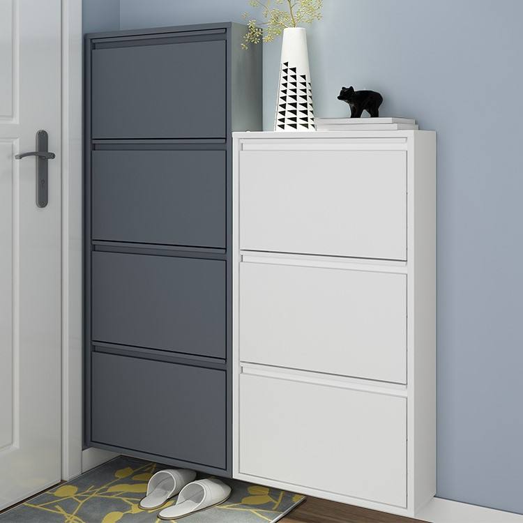 Armoire en métal style à chaussures à chaussures armoire à chaussures de luxe avec étagères scarpiera