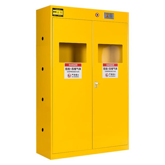 Cylindre à gaz Armoire de rangement de sécurité avec détecteur sensible Laboratoire Armoire en acier Cylindres de gaz