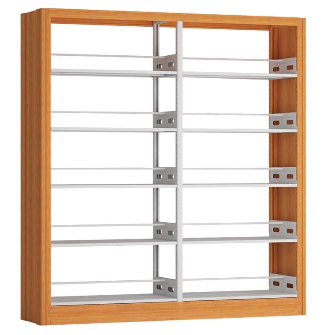 Book Shelf Rack Livre Steel Iron 4 étagère Double côté en acier Bibliothèque Bibliothèques de la bibliothèque de la bibliothèque