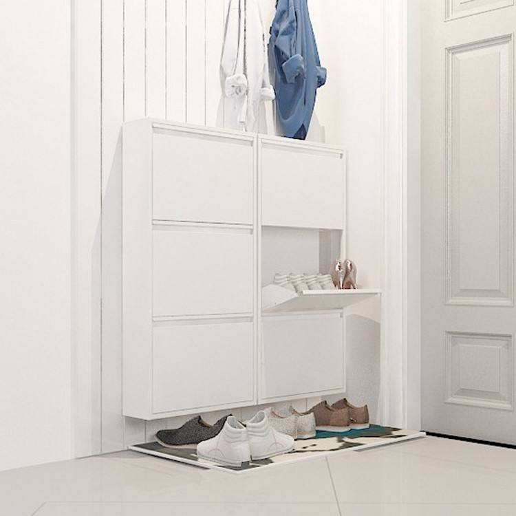 Armoire en métal style à chaussures à chaussures armoire à chaussures de luxe avec étagères scarpiera