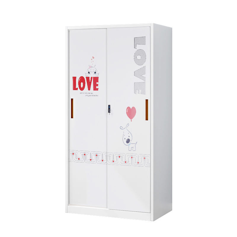 Prix ​​compétitif à deux portes Divers motifs de porte coulissante armoire imprimée à la porte coulissante